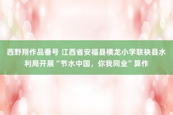 西野翔作品番号 江西省安福县横龙小学联袂县水利局开展“节水中国，你我同业”算作