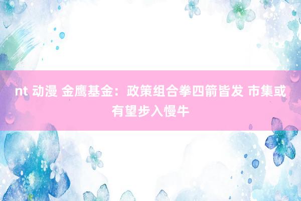 nt 动漫 金鹰基金：政策组合拳四箭皆发 市集或有望步入慢牛