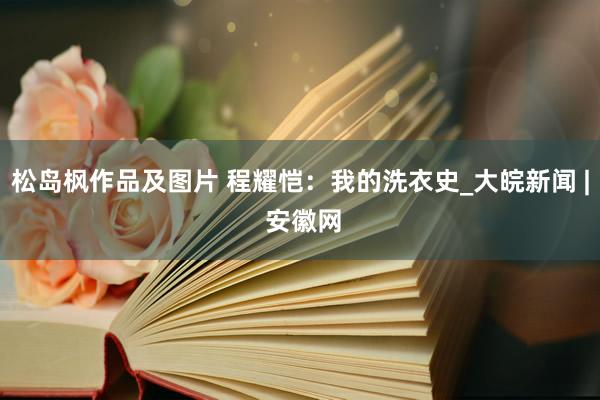 松岛枫作品及图片 程耀恺：我的洗衣史_大皖新闻 | 安徽网