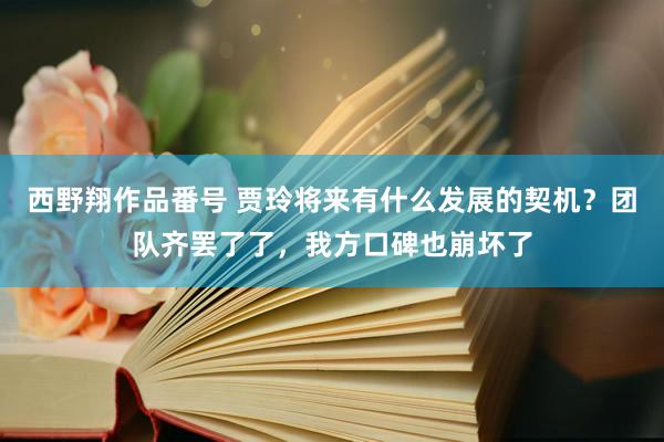 西野翔作品番号 贾玲将来有什么发展的契机？团队齐罢了了，我方口碑也崩坏了