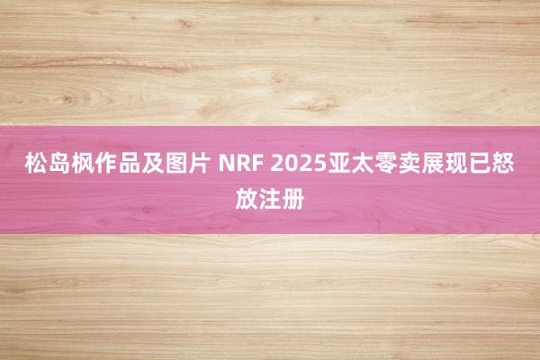 松岛枫作品及图片 NRF 2025亚太零卖展现已怒放注册
