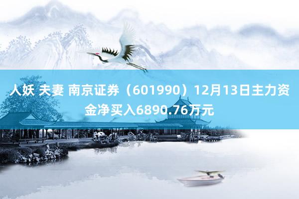 人妖 夫妻 南京证券（601990）12月13日主力资金净买入6890.76万元