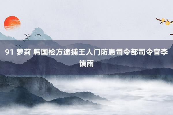 91 萝莉 韩国检方逮捕王人门防患司令部司令官李镇雨