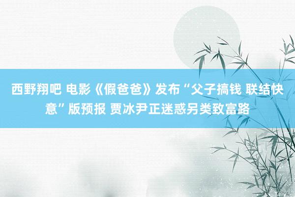西野翔吧 电影《假爸爸》发布“父子搞钱 联结快意”版预报 贾冰尹正迷惑另类致富路