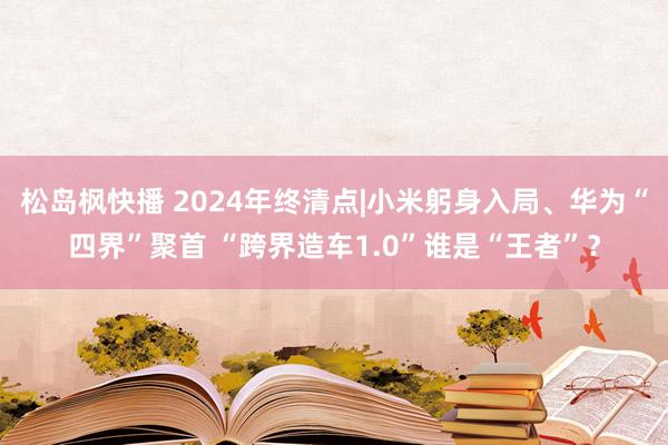 松岛枫快播 2024年终清点|小米躬身入局、华为“四界”聚首 “跨界造车1.0”谁是“王者”？