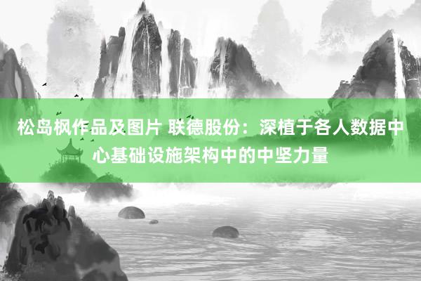 松岛枫作品及图片 联德股份：深植于各人数据中心基础设施架构中的中坚力量