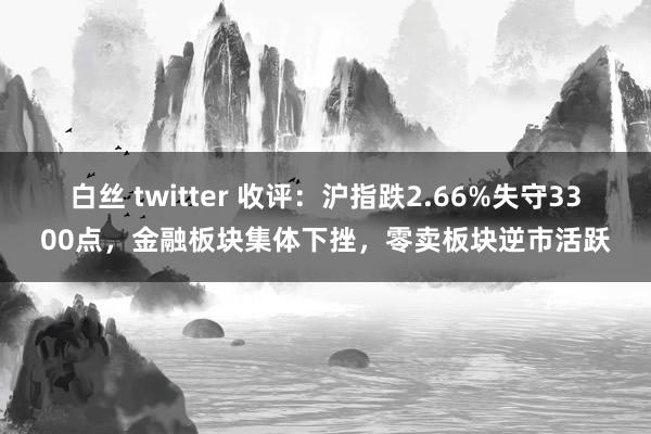 白丝 twitter 收评：沪指跌2.66%失守3300点，金融板块集体下挫，零卖板块逆市活跃