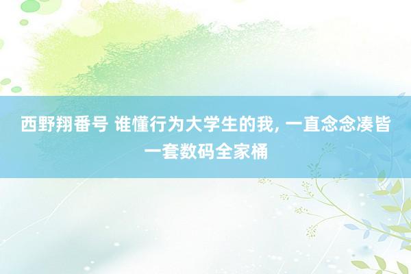 西野翔番号 谁懂行为大学生的我, 一直念念凑皆一套数码全家桶