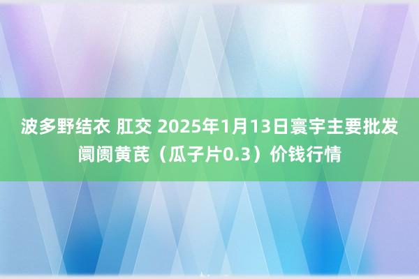 波多野结衣 肛交 2025年1月13日寰宇主要批发阛阓黄芪（瓜子片0.3）价钱行情