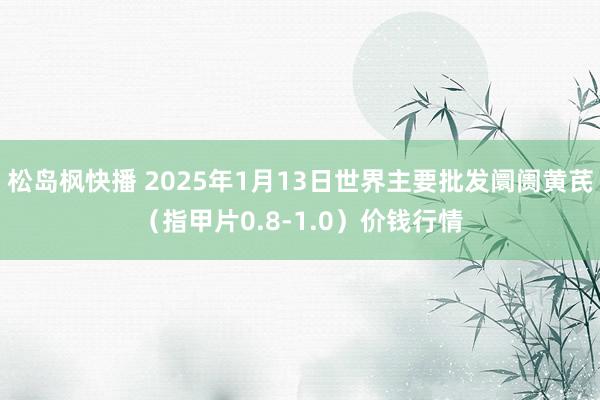 松岛枫快播 2025年1月13日世界主要批发阛阓黄芪（指甲片0.8-1.0）价钱行情
