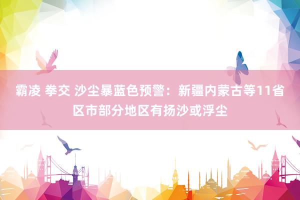 霸凌 拳交 沙尘暴蓝色预警：新疆内蒙古等11省区市部分地区有扬沙或浮尘