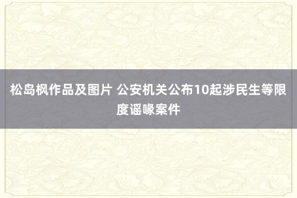 松岛枫作品及图片 公安机关公布10起涉民生等限度谣喙案件