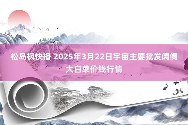 松岛枫快播 2025年3月22日宇宙主要批发阛阓大白菜价钱行情