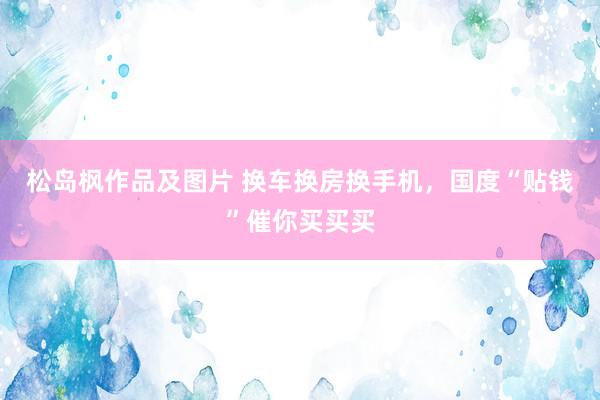 松岛枫作品及图片 换车换房换手机，国度“贴钱”催你买买买