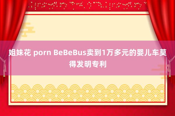 姐妹花 porn BeBeBus卖到1万多元的婴儿车莫得发明专利