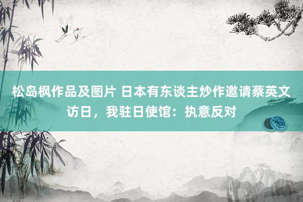 松岛枫作品及图片 日本有东谈主炒作邀请蔡英文访日，我驻日使馆：执意反对