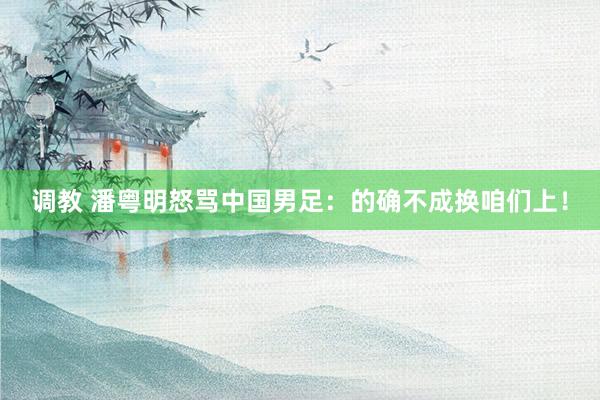 调教 潘粤明怒骂中国男足：的确不成换咱们上！