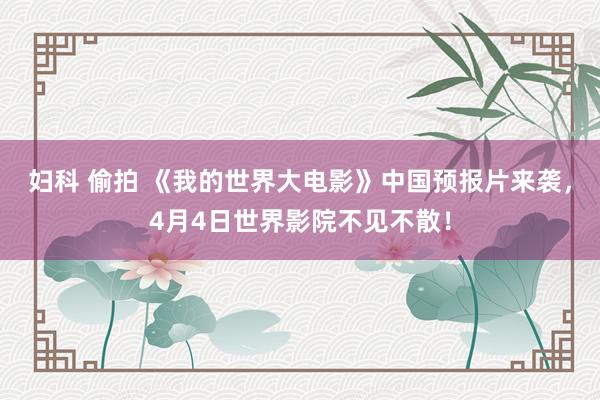 妇科 偷拍 《我的世界大电影》中国预报片来袭，4月4日世界影院不见不散！