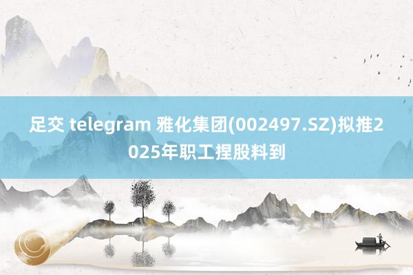足交 telegram 雅化集团(002497.SZ)拟推2025年职工捏股料到