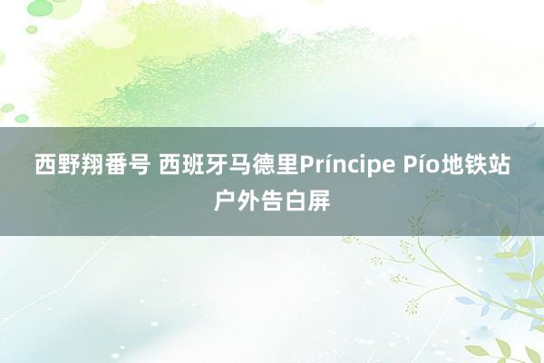 西野翔番号 西班牙马德里Príncipe Pío地铁站户外告白屏