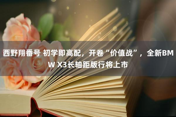 西野翔番号 初学即高配，开卷“价值战”，全新BMW X3长轴距版行将上市