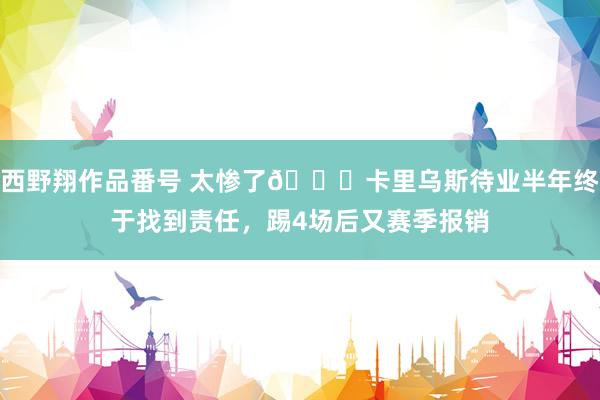 西野翔作品番号 太惨了😔卡里乌斯待业半年终于找到责任，踢4场后又赛季报销