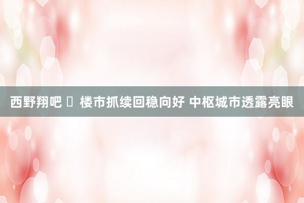 西野翔吧 ​楼市抓续回稳向好 中枢城市透露亮眼