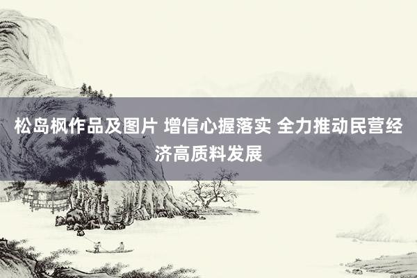 松岛枫作品及图片 增信心握落实 全力推动民营经济高质料发展