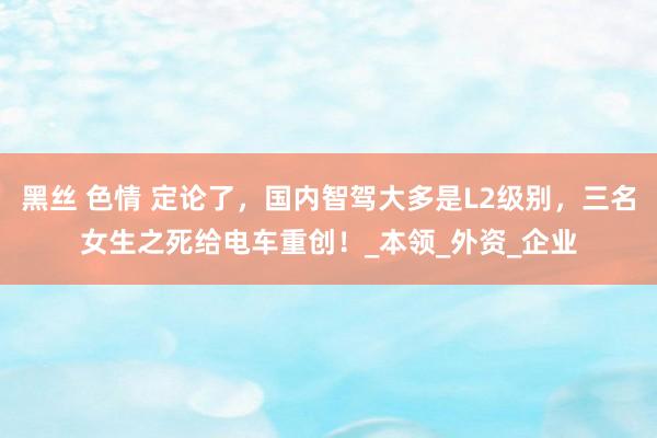 黑丝 色情 定论了，国内智驾大多是L2级别，三名女生之死给电车重创！_本领_外资_企业