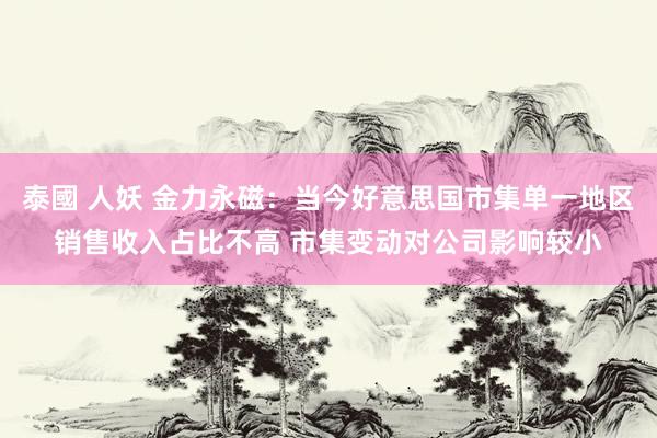 泰國 人妖 金力永磁：当今好意思国市集单一地区销售收入占比不高 市集变动对公司影响较小