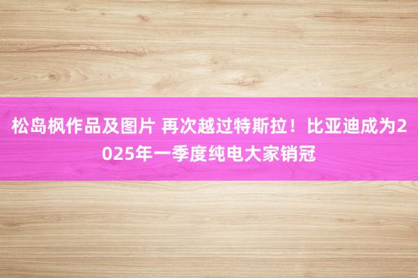松岛枫作品及图片 再次越过特斯拉！比亚迪成为2025年一季度纯电大家销冠