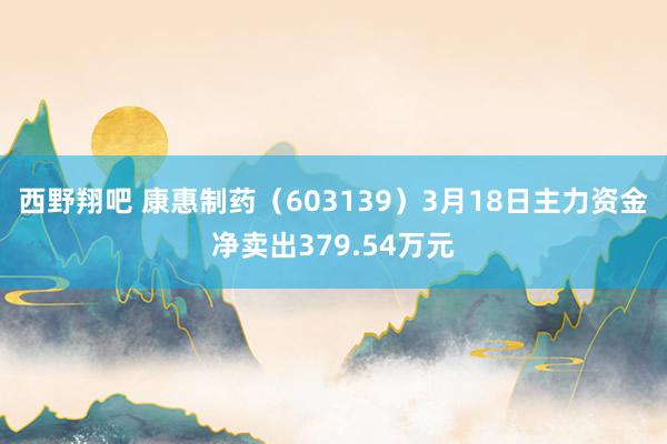 西野翔吧 康惠制药（603139）3月18日主力资金净卖出379.54万元