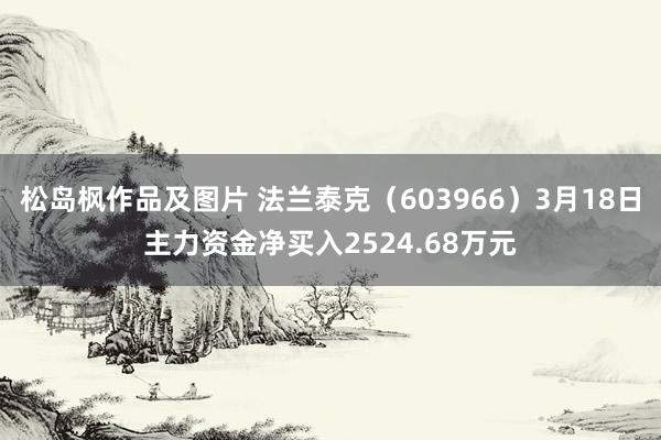 松岛枫作品及图片 法兰泰克（603966）3月18日主力资金净买入2524.68万元
