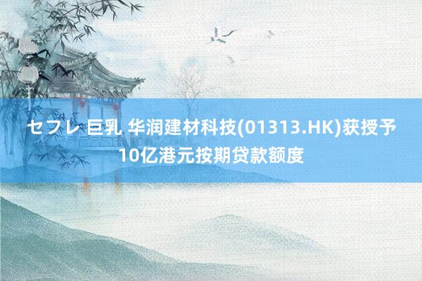 セフレ 巨乳 华润建材科技(01313.HK)获授予10亿港元按期贷款额度