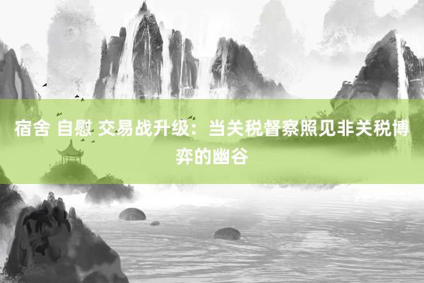 宿舍 自慰 交易战升级：当关税督察照见非关税博弈的幽谷