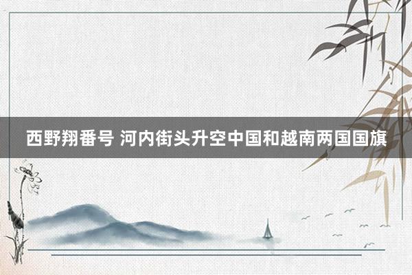 西野翔番号 河内街头升空中国和越南两国国旗