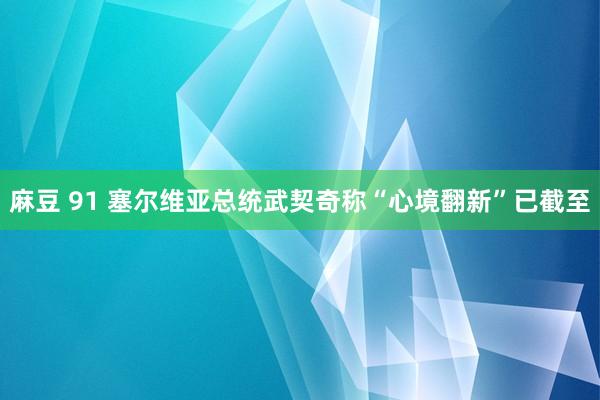 麻豆 91 塞尔维亚总统武契奇称“心境翻新”已截至