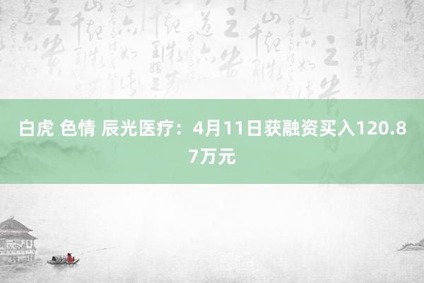白虎 色情 辰光医疗：4月11日获融资买入120.87万元