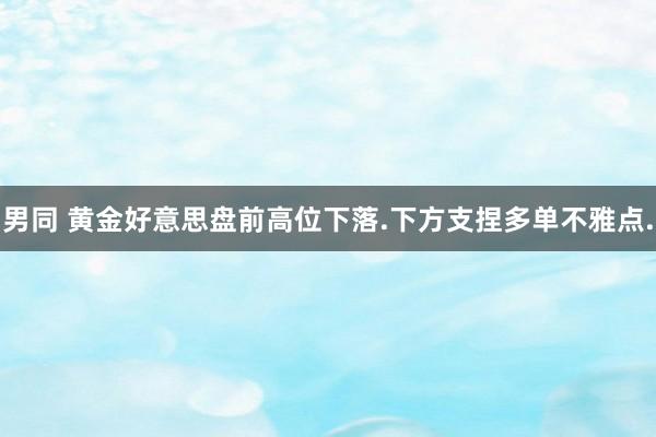 男同 黄金好意思盘前高位下落.下方支捏多单不雅点.
