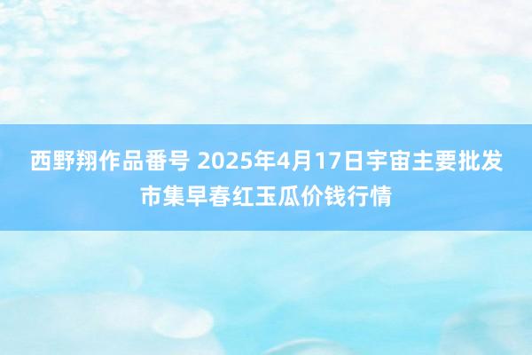 西野翔作品番号 2025年4月17日宇宙主要批发市集早春红玉瓜价钱行情