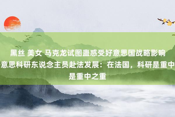 黑丝 美女 马克龙试图蛊惑受好意思国战略影响的好意思科研东说念主员赴法发展：在法国，科研是重中之重
