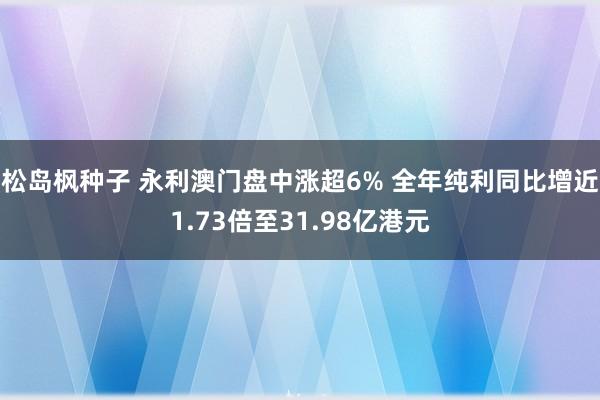 松岛枫种子 永利澳门盘中涨超6% 全年纯利同比增近1.73倍至31.98亿港元
