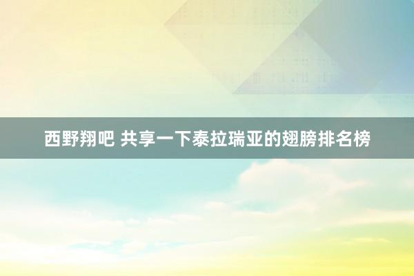 西野翔吧 共享一下泰拉瑞亚的翅膀排名榜